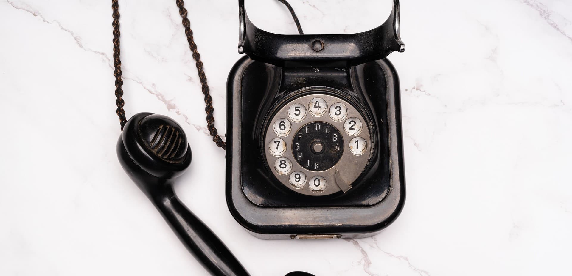 Retro black telephone